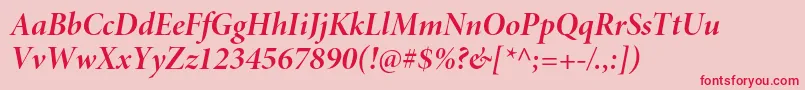 MinionproBolditdisp Font – Red Fonts on Pink Background