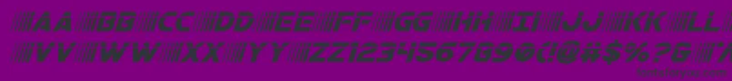 Шрифт bamflaserital – чёрные шрифты на фиолетовом фоне