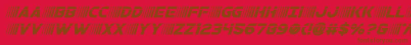 bamflaserital Font – Brown Fonts on Red Background