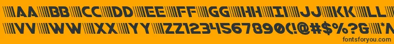 bamfleft Font – Black Fonts on Orange Background