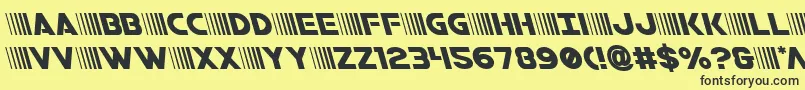 bamfleft Font – Black Fonts on Yellow Background