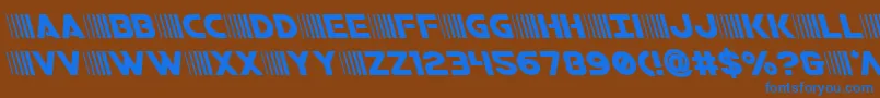 bamfleft Font – Blue Fonts on Brown Background