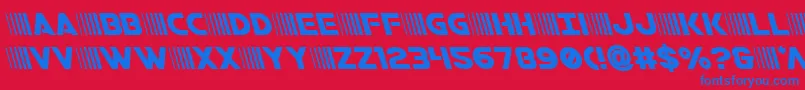 bamfleft Font – Blue Fonts on Red Background