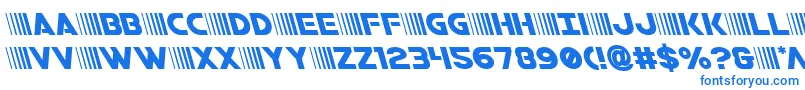 Шрифт bamfleft – синие шрифты на белом фоне