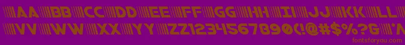 bamfleft Font – Brown Fonts on Purple Background