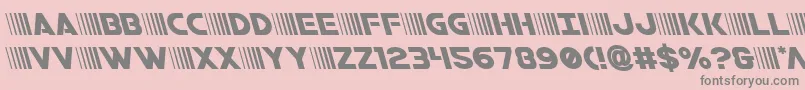 フォントbamfleft – ピンクの背景に灰色の文字