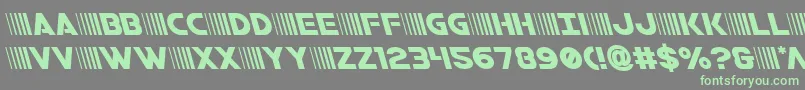 bamfleft-Schriftart – Grüne Schriften auf grauem Hintergrund