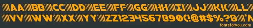 フォントbamfleft – 黒い背景にオレンジの文字