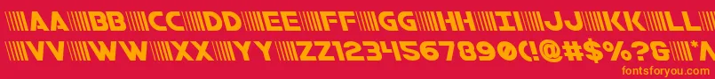 Fonte bamfleft – fontes laranjas em um fundo vermelho