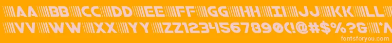bamfleft Font – Pink Fonts on Orange Background