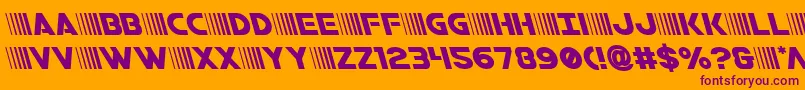 bamfleft Font – Purple Fonts on Orange Background