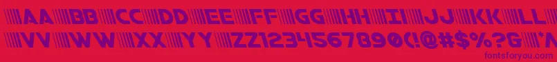 bamfleft Font – Purple Fonts on Red Background