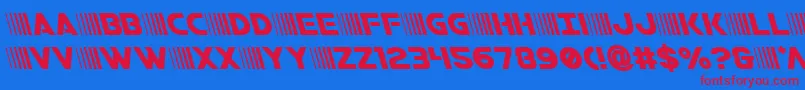 bamfleft Font – Red Fonts on Blue Background