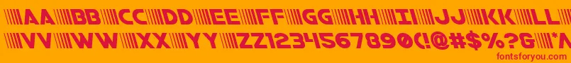 bamfleft Font – Red Fonts on Orange Background