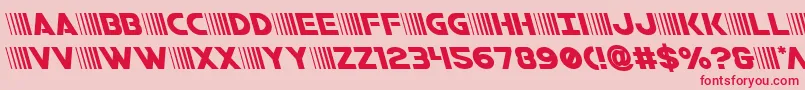 bamfleft Font – Red Fonts on Pink Background