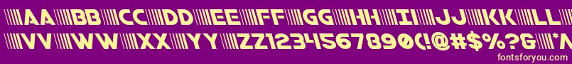 bamfleft Font – Yellow Fonts on Purple Background