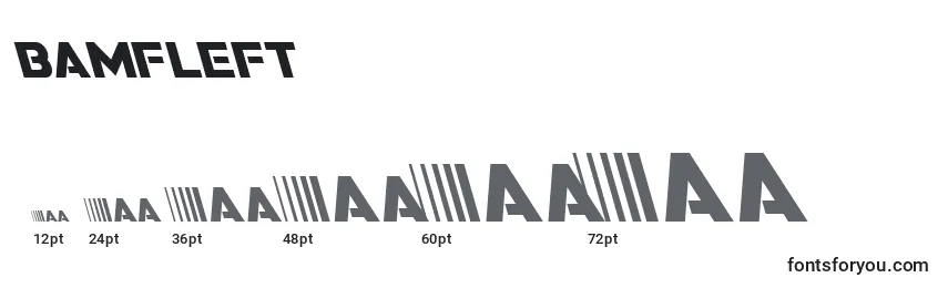 Размеры шрифта Bamfleft