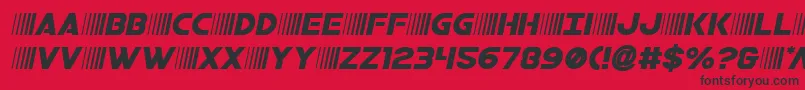 bamfsemital Font – Black Fonts on Red Background