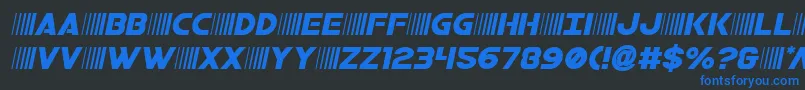 bamfsemital Font – Blue Fonts on Black Background