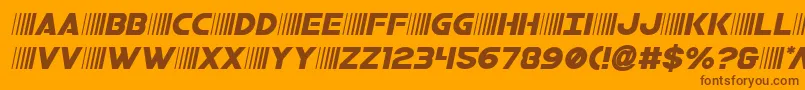bamfsemital-fontti – ruskeat fontit oranssilla taustalla