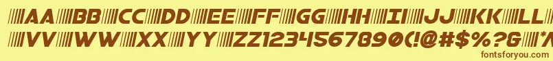 bamfsemital-fontti – ruskeat fontit keltaisella taustalla