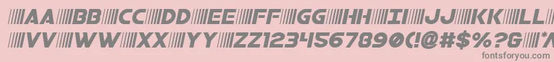 bamfsemital Font – Gray Fonts on Pink Background