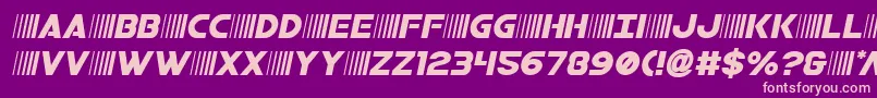 bamfsemital Font – Pink Fonts on Purple Background