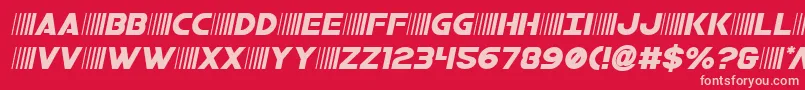 Fonte bamfsemital – fontes rosa em um fundo vermelho