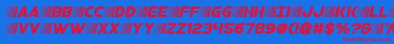 bamfsemital Font – Red Fonts on Blue Background