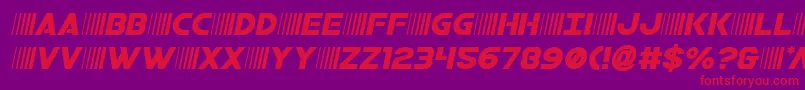 bamfsemital Font – Red Fonts on Purple Background