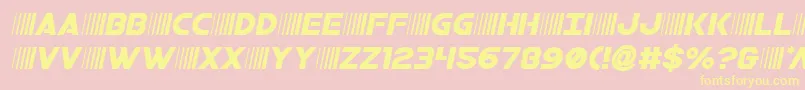 bamfsemital Font – Yellow Fonts on Pink Background