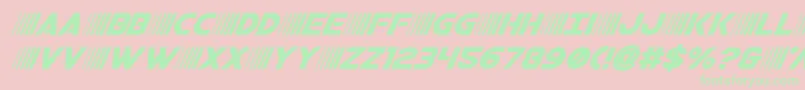 bamfsuperital Font – Green Fonts on Pink Background