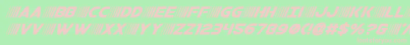 bamfsuperital Font – Pink Fonts on Green Background