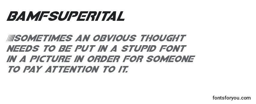 Review of the Bamfsuperital Font