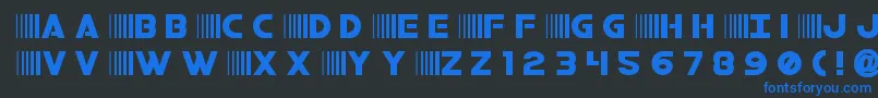 bamftitle Font – Blue Fonts on Black Background
