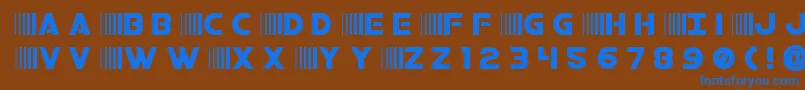 bamftitle Font – Blue Fonts on Brown Background