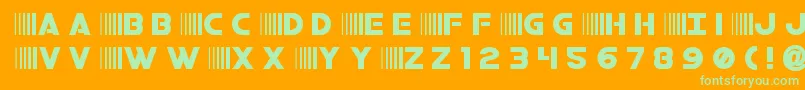 bamftitle Font – Green Fonts on Orange Background