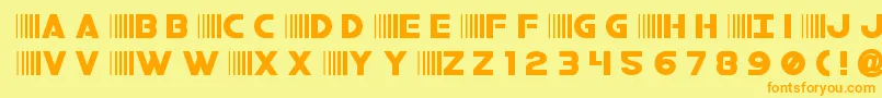 bamftitle Font – Orange Fonts on Yellow Background