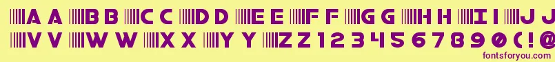 bamftitle Font – Purple Fonts on Yellow Background
