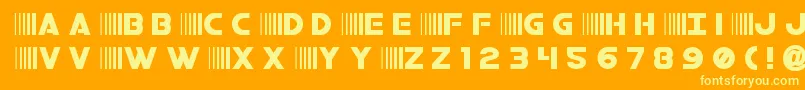 bamftitle Font – Yellow Fonts on Orange Background