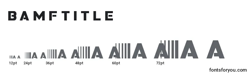 Размеры шрифта Bamftitle