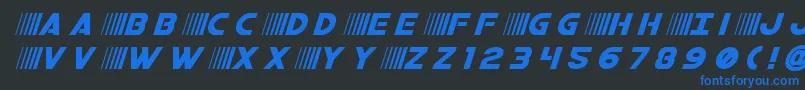 bamftitleital Font – Blue Fonts on Black Background