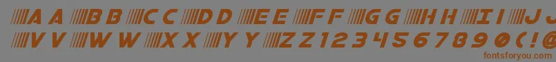 bamftitleital Font – Brown Fonts on Gray Background