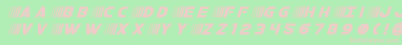 bamftitleital Font – Pink Fonts on Green Background