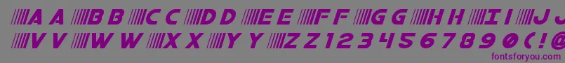 bamftitleital Font – Purple Fonts on Gray Background