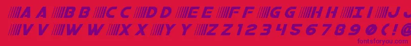 bamftitleital Font – Purple Fonts on Red Background