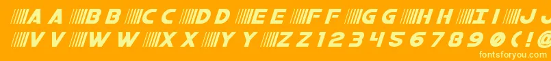 bamftitleital Font – Yellow Fonts on Orange Background