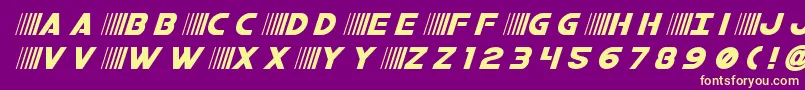 bamftitleital Font – Yellow Fonts on Purple Background
