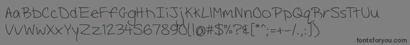 BamIt sAndrea Font – Black Fonts on Gray Background