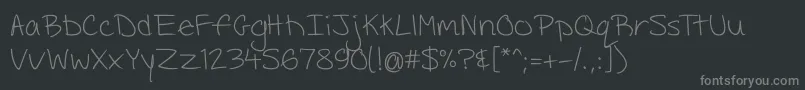 BamIt sAndrea Font – Gray Fonts on Black Background